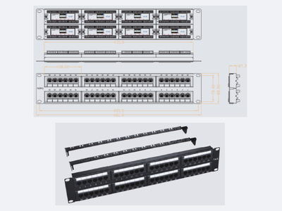 48口一體式六類非屏蔽配線架
